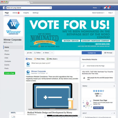 facebook social cover vote template